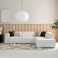 Hali avokulmasohva oikea Storm 02 valkoinen, asiakaspalautus