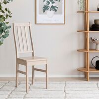 Niklas tammi tuoli puuistuimella valkolakattu tammi