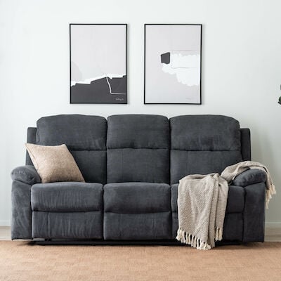 Savu 3-istuttava mekanismisohva tummanharmaa enjoy 24, asiakaspalautus