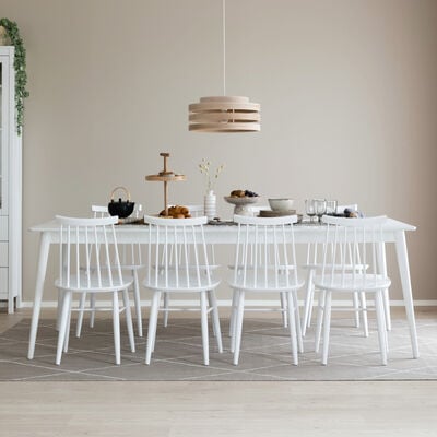 Kaarna ruokapöytä 220x100 cm valkoinen, asiakaspalautus