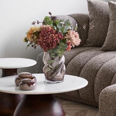 House Nordic lasimaljakko Ø17x25 cm ruskea