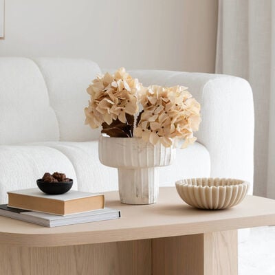 House Nordic sementti maljakko Ø20,5x18,5 cm ruskea/beige