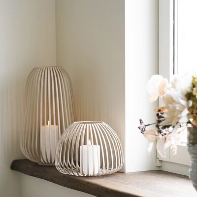 House Nordic Stoense lyhty Ø25x19 cm beige