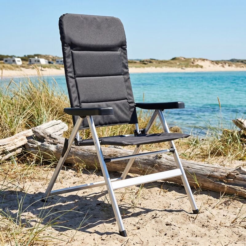 Relax caravan säädettävä taittotuoli hiilenharmaa