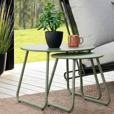 Form 2-osainen pyöreä sarjapöytä musta