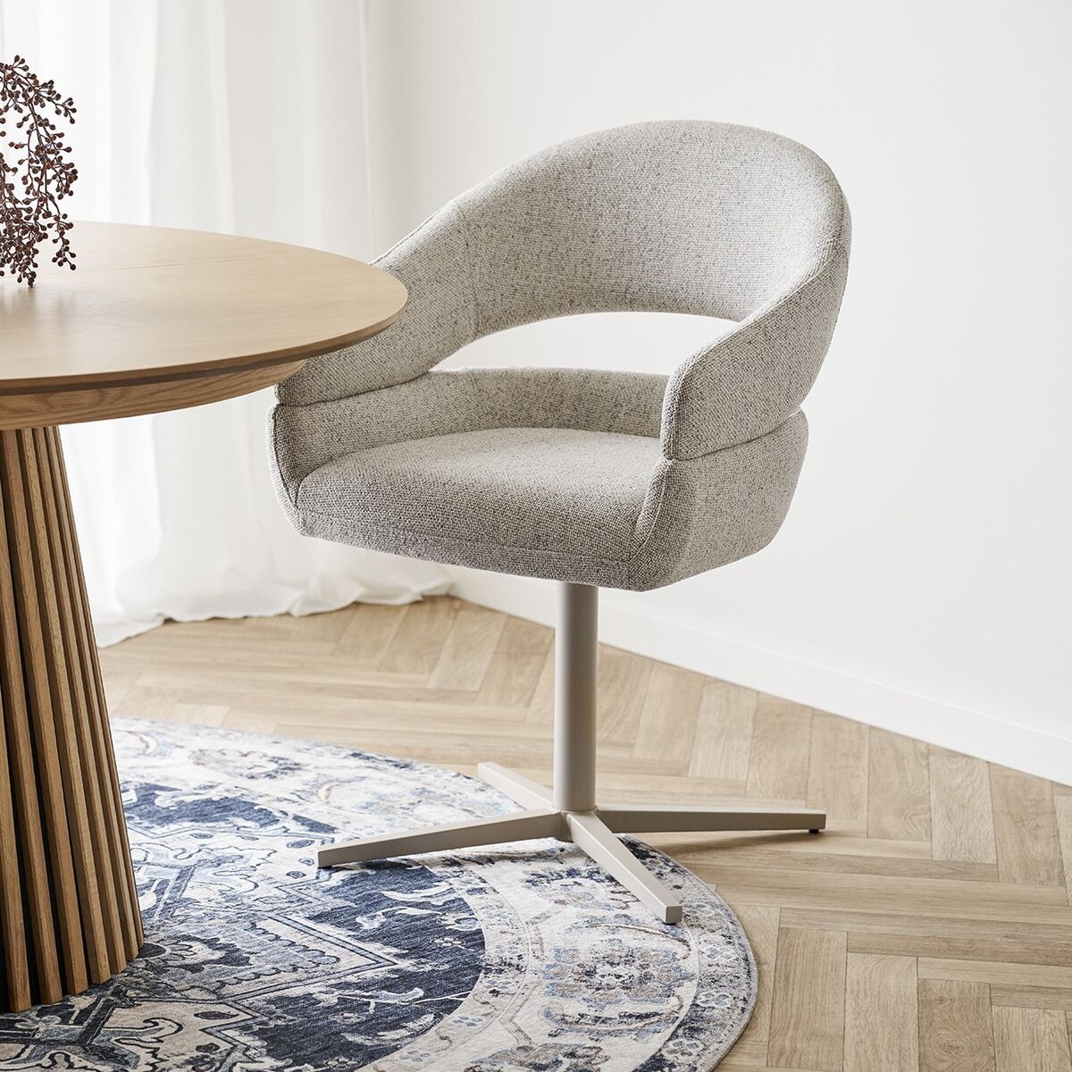 House Nordic Dover tuoli beige/ greige metallijalka