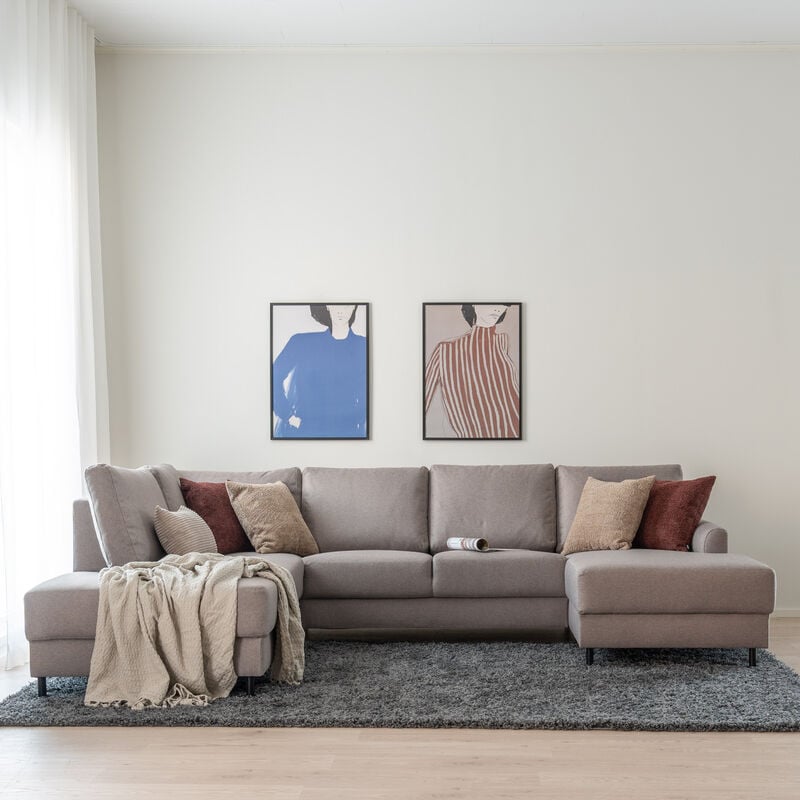 Vivano Sisu U-kulmasohva vasen hiekka Malmo New 16