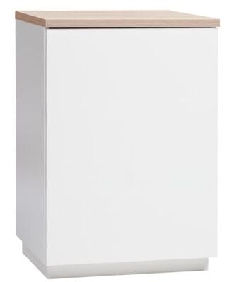 Anton kaappi A1.2 50 cm valkoinen/hopea jalava