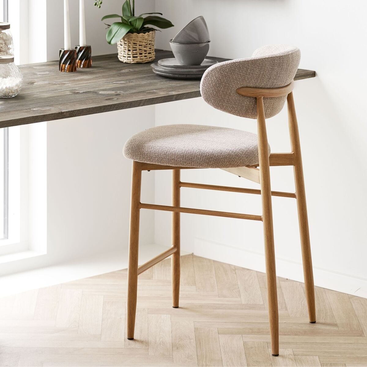 House Nordic Levanto baarituoli tammi, hiekka HN1302