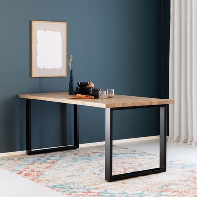 Seela lankkupöytä 180x90 cm antiikkipetsattu/musta, asiakaspalautus