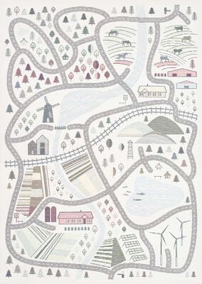 Narma Ülejõe kaksipuolinen puuvillamatto 140x200 cm valkoinen, asiakaspalautus