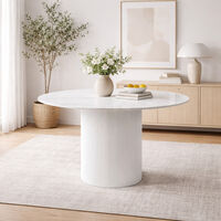 Mill pyöreä ruokapöytä Ø120 cm valkoinen