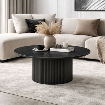 Mill pyöreä sohvapöytä Ø80 cm musta
