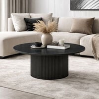 Mill pyöreä sohvapöytä Ø80 cm musta