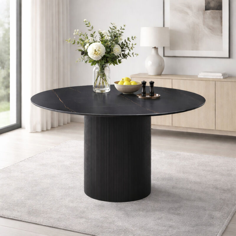 Mill pyöreä ruokapöytä Ø120 cm musta