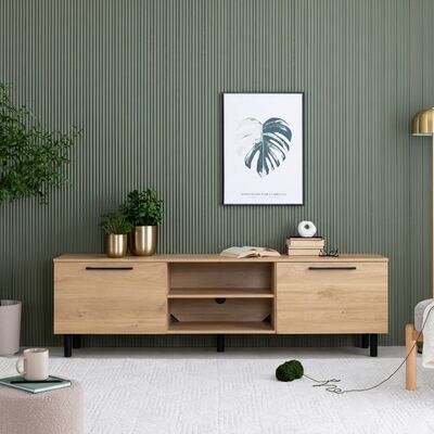 Solo tv-taso 166 cm kahdella ovella hunajatammi, asiakaspalautus