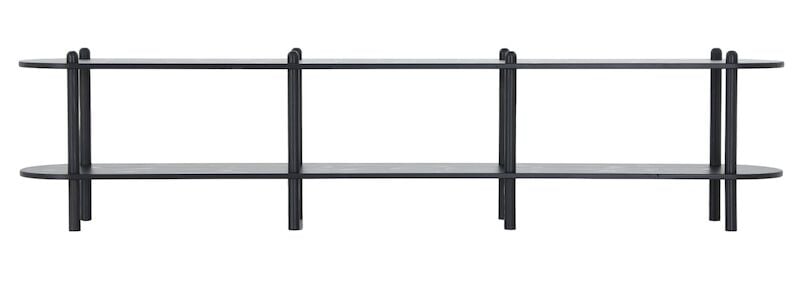 Askel korkea tv-taso 230x35x53,5 cm hiili