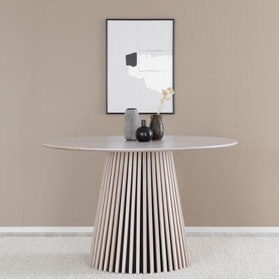 Villa pyöreä ruokapöytä Ø120 cm valkotammi, asiakaspalautus