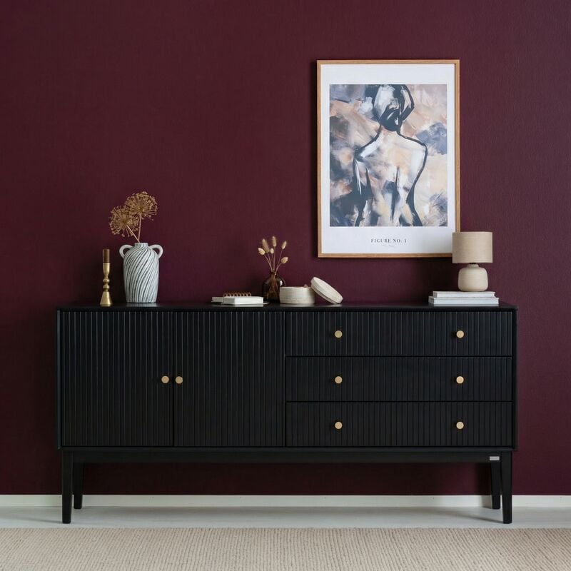 Kiteen Tapio senkki 160x36x75 cm musta