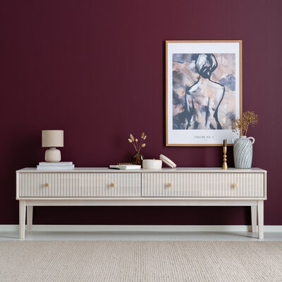 Kiteen Tapio tv-taso 160x36x43 cm valkolakattu