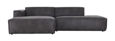 Hali divaanisohva avopäädyllä vasen nahkaverhoiltu beige Kentucky 2, kuvausmalli