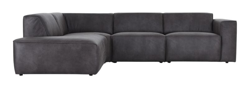 Hali avokulmasohva vasen musta Kentucky 1