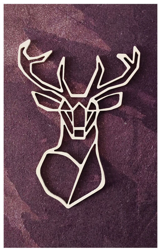 Koivuiset Peura akustiikkataulu 36x56 cm punajuuri