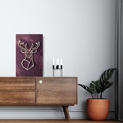 Koivuiset Peura akustiikkataulu 36x56 cm punajuuri, asiakaspalautus