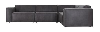 Hali kulmasohva nahkaverhoiltu musta  Kentucky 1, kuvausmalli