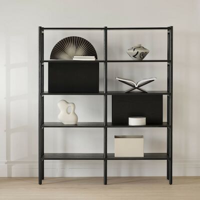 Rowico Home Holton avohylly 140xx36x166 cm musta tammi, asiakaspalautus