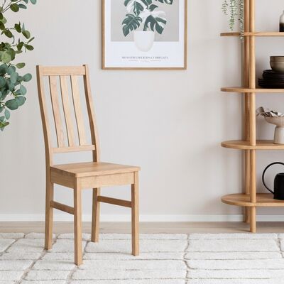 Niklas tammi tuoli puuistuimella 2kpl lakattu tammi, kuvausmalli