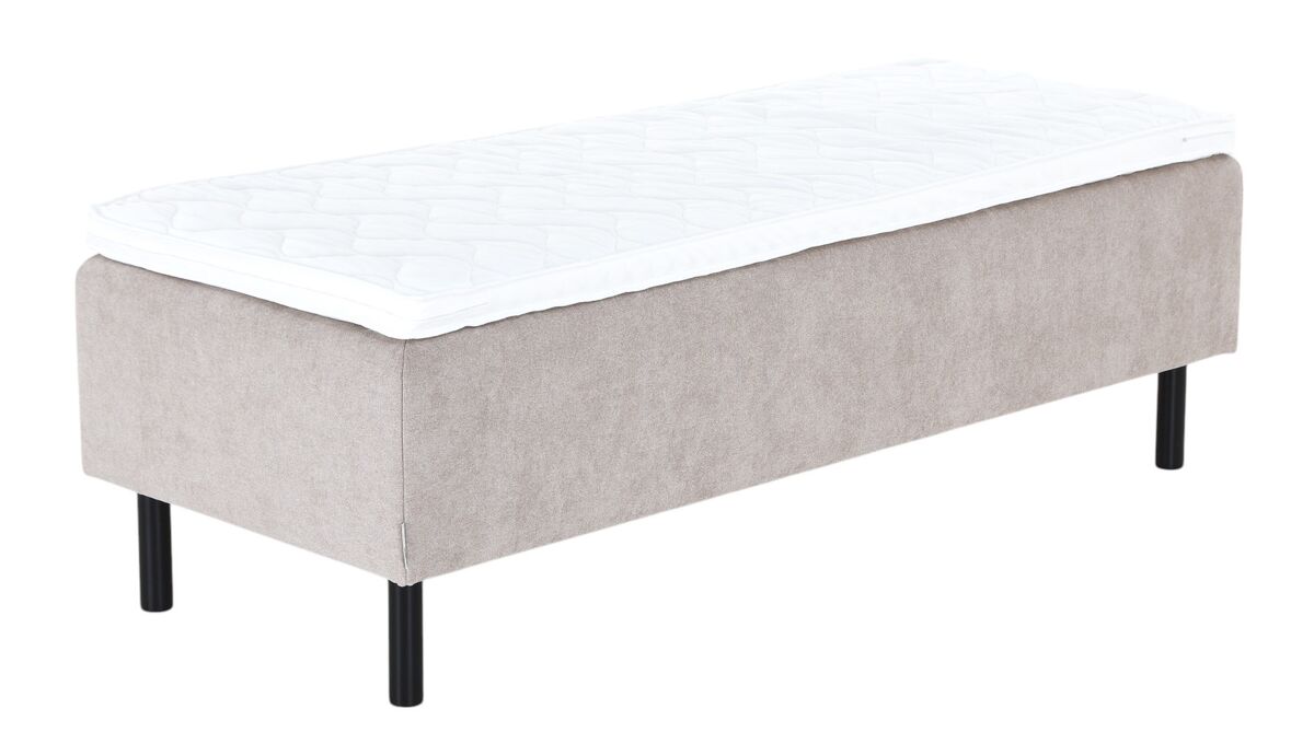 Unia Kulta runkopatjasänky 90x210 L, Unia relax, mustilla jaloilla, beige
