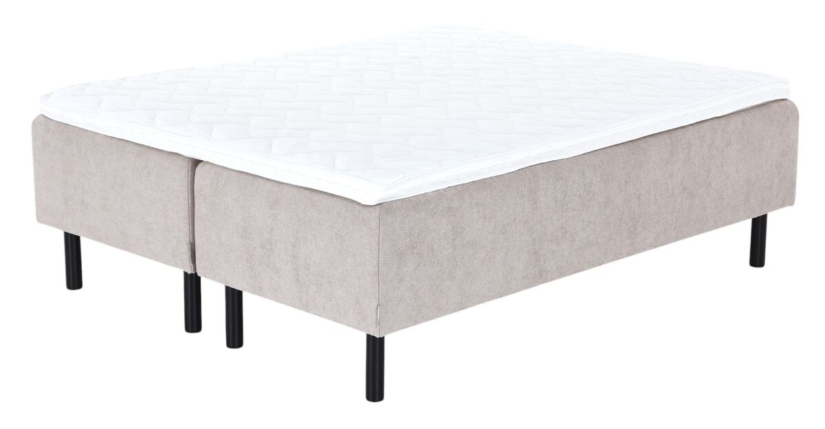 Unia Kulta runkopatjasänky 180x210 L/XL, Unia relax, mustilla jaloilla, beige