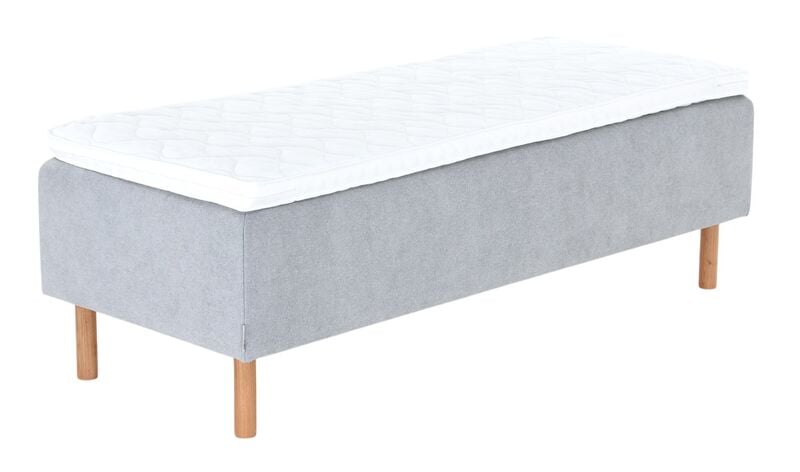 Unia Kulta runkopatjasänky petauspatjalla 90x210 XL , harmaa , Unia relax, pyöreä öljytty tammi