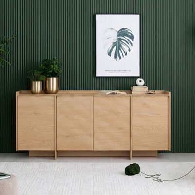 Japandi senkki 200x38x90 cm tummanruskea, kuvausmalli