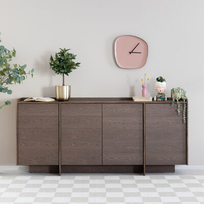 Japandi senkki 200x38x90 cm tummanruskea, kuvausmalli