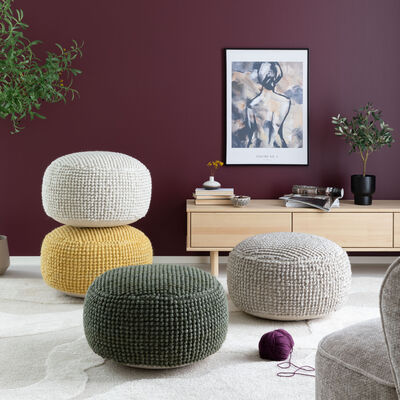 Wool pyöreä rahi Ø50 cm luonnonvalkoinen