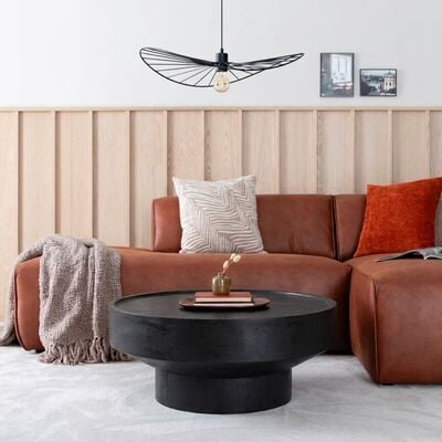Zeno pyöreä sohvapöytä Ø80 cm vaalean ruskea