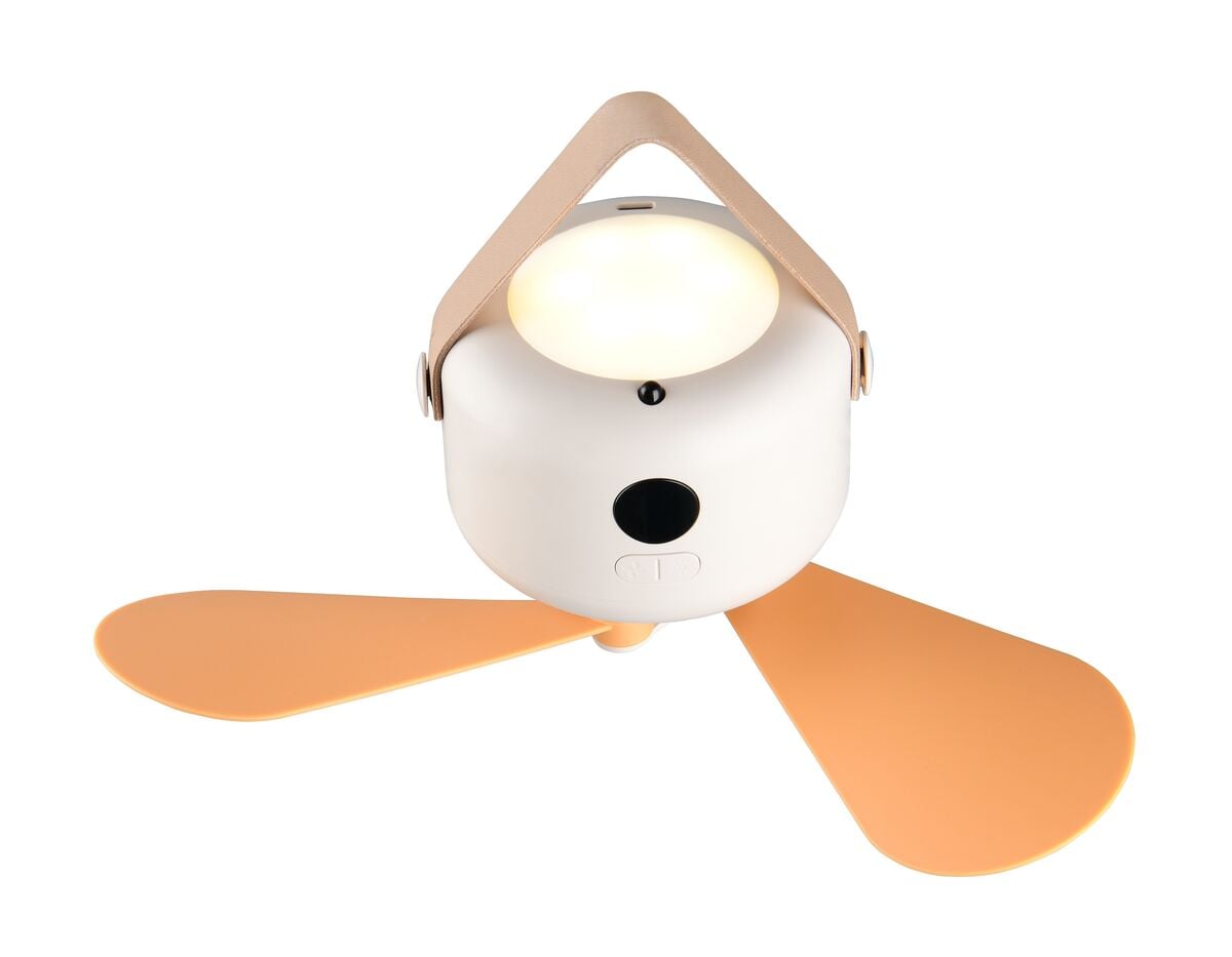 Trio Rena ladattava LED tuuletin kattovalaisin valkoinen