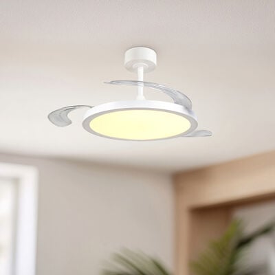 Trio Kasfjord LED tuuletin kattovalaisin mattamusta starlight