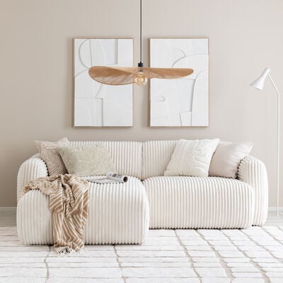 Lumo divaanisohva oikea Storm 06 beige, asiakaspalautus