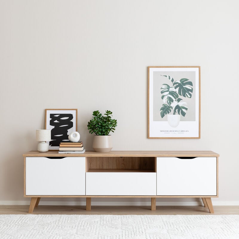 Borg tv-taso 180 tammi/valkoinen