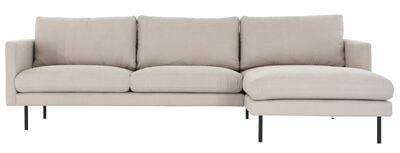 Scandic Copenhagen divaanisohva oikea hiekka Soro 21, mustat jalat, asiakaspalau