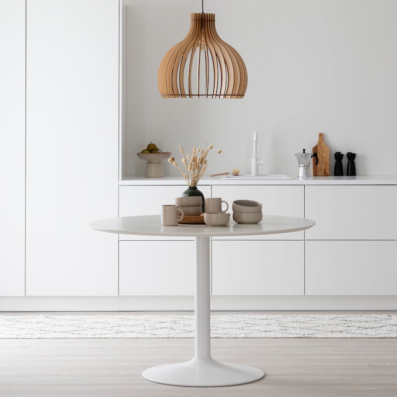 Saini pyöreä ruokapöytä Ø110 cm valkoinen