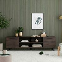 Solo tv-taso 220 cm kahdella ovella tumma tammi, asiakaspalautus