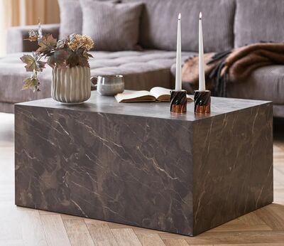 House Nordic Prague sohvapöytä 80x60 cm tummanruskea marmori look, asiakaspalaut