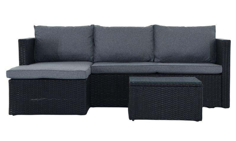 Corfu divaanisohvaryhmä antrasiitti/harmaa