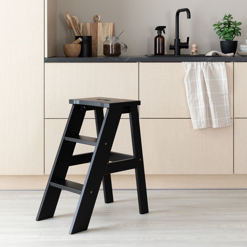 Basic porrasjakkara 34x54x62 cm musta