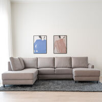 Vivano Sisu U-kulmasohva vasen hiekka Malmo New 16, asiakaspalautus