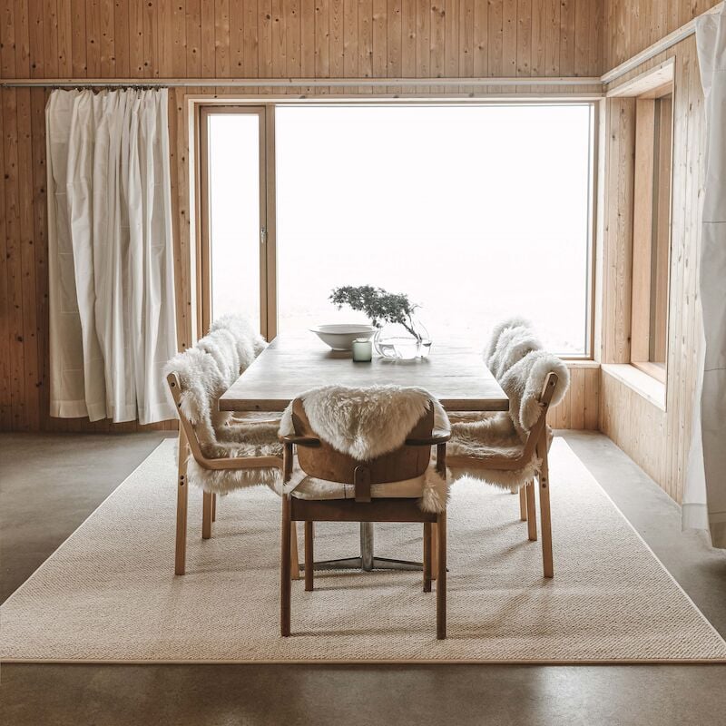 VM Carpet Hehku villamatto valkoinen 69 kantattu